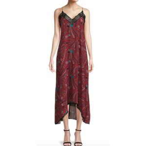 Zadig & Voltaire Risty Psyche Floral Butterfly Guitar Print Maxi Dress Size XS